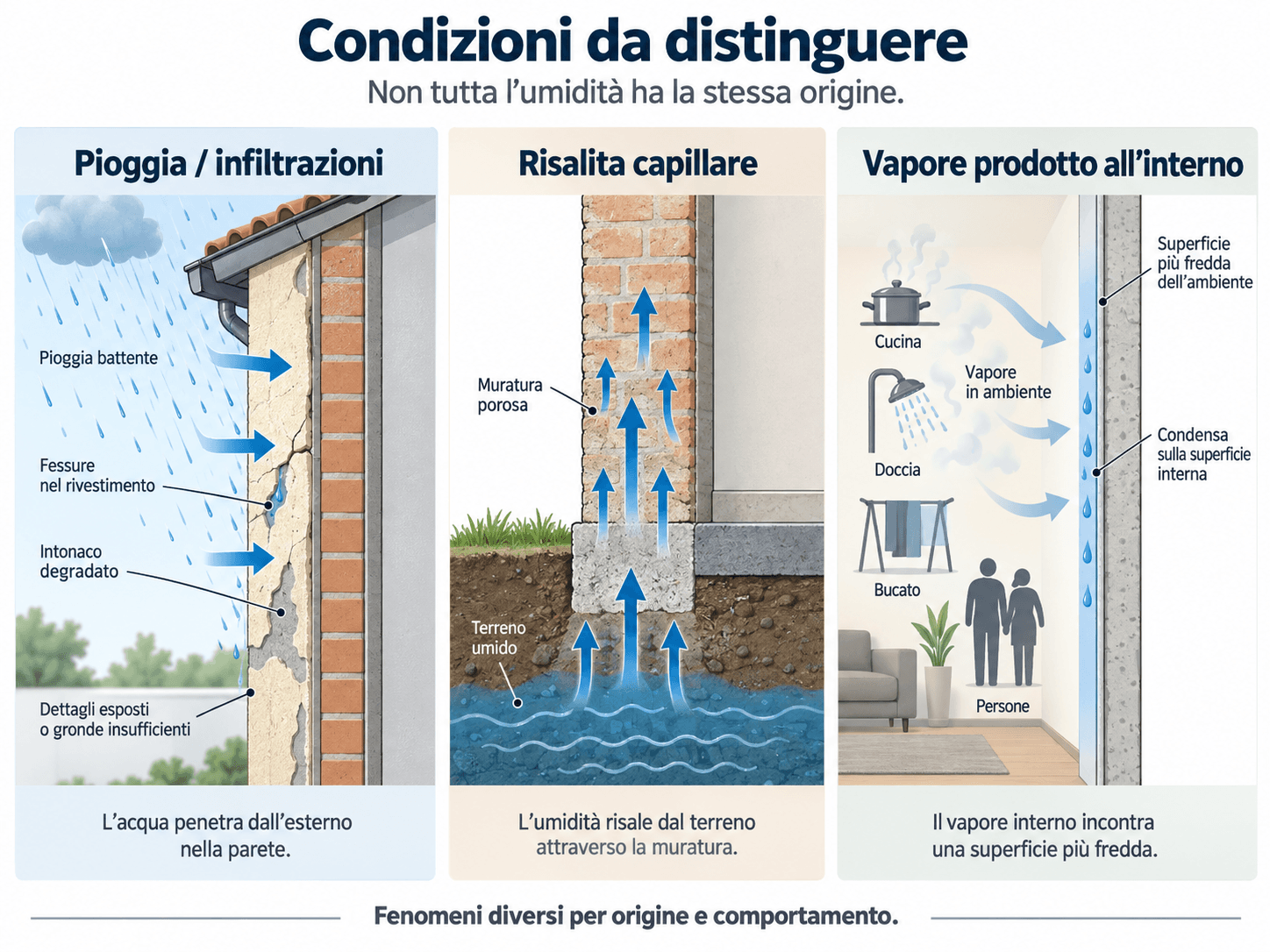 Origine dell'umidità - Cappotto interno